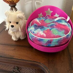 American Girl Doll puppy and sleeping bed. All like new and great condition